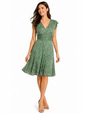 banana republic green and white dress Lightweight Cotton Wrap Maxi Dress